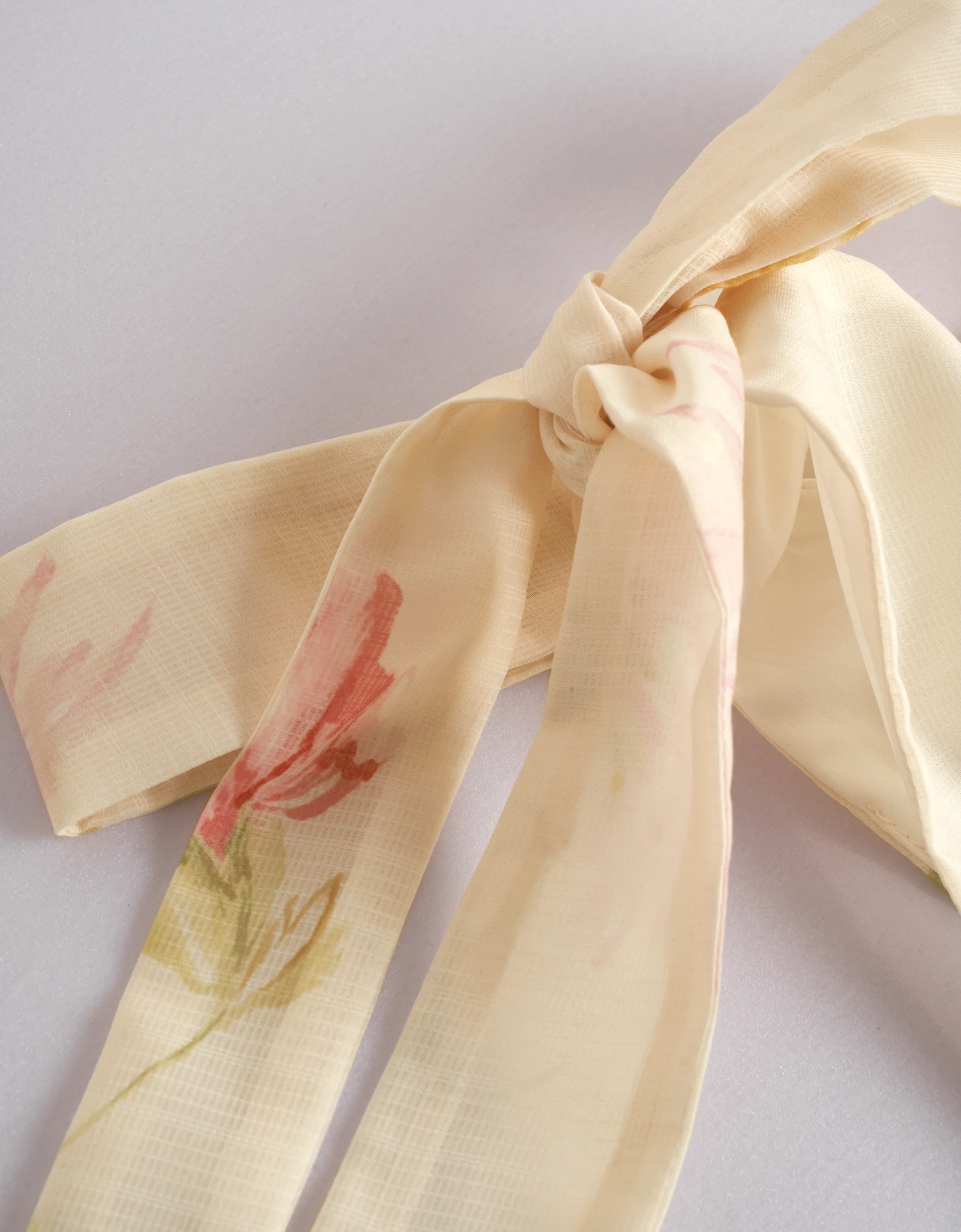 Shoulder Bow Floral Print V-neck Top - Image 6