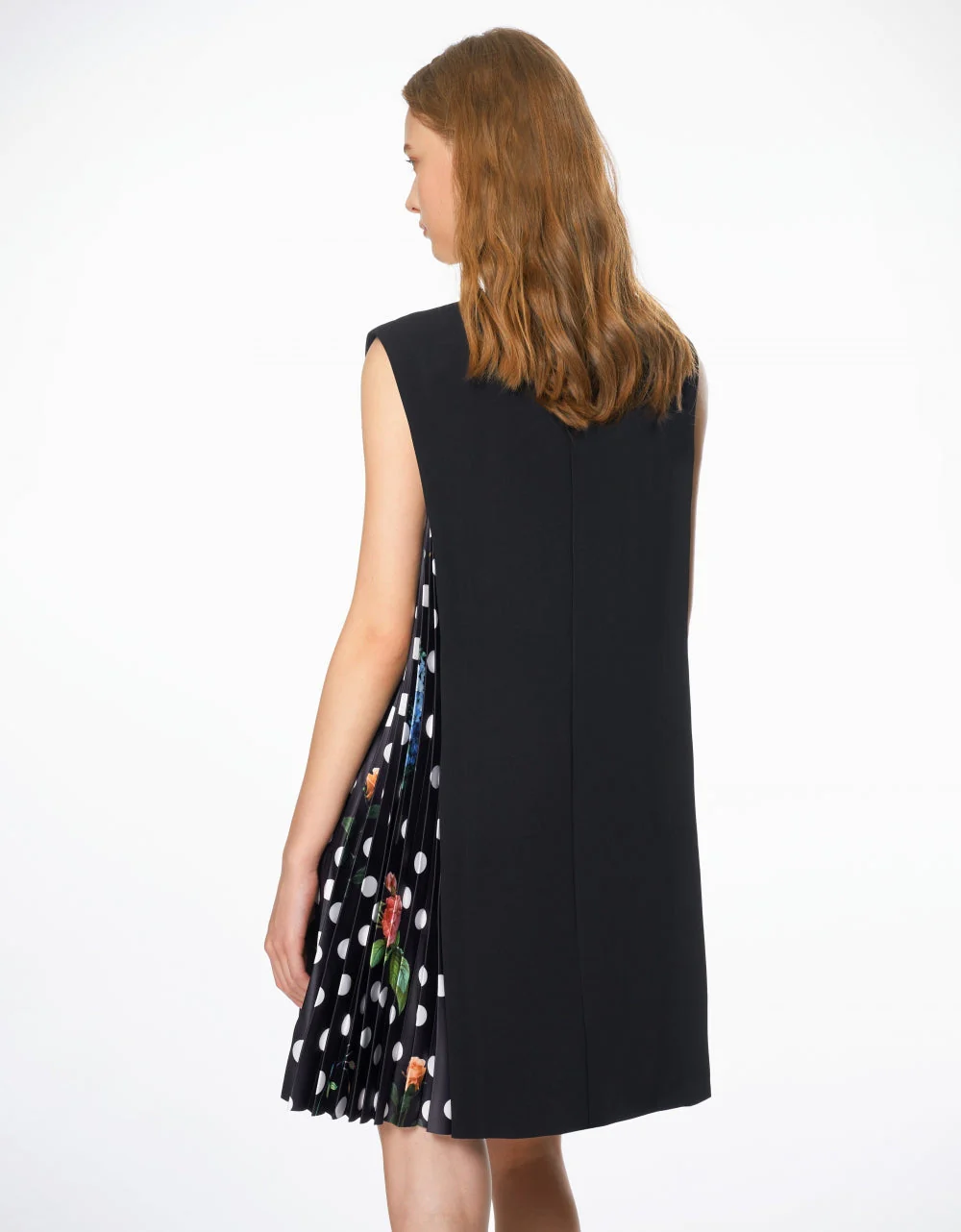 Side Printed Pleated Shift Dress - Image 118