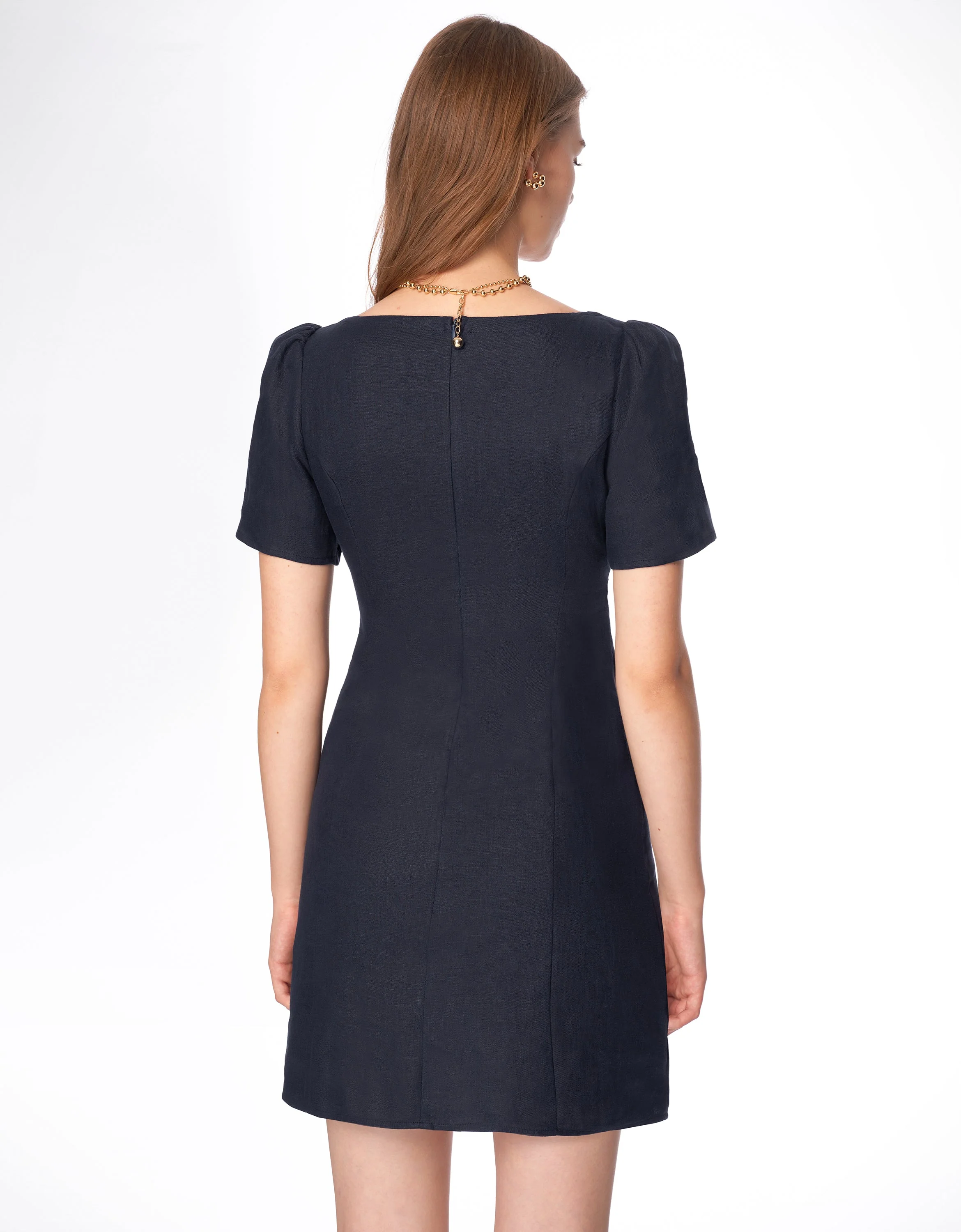 Square Neck Button Front Dress - Image 2