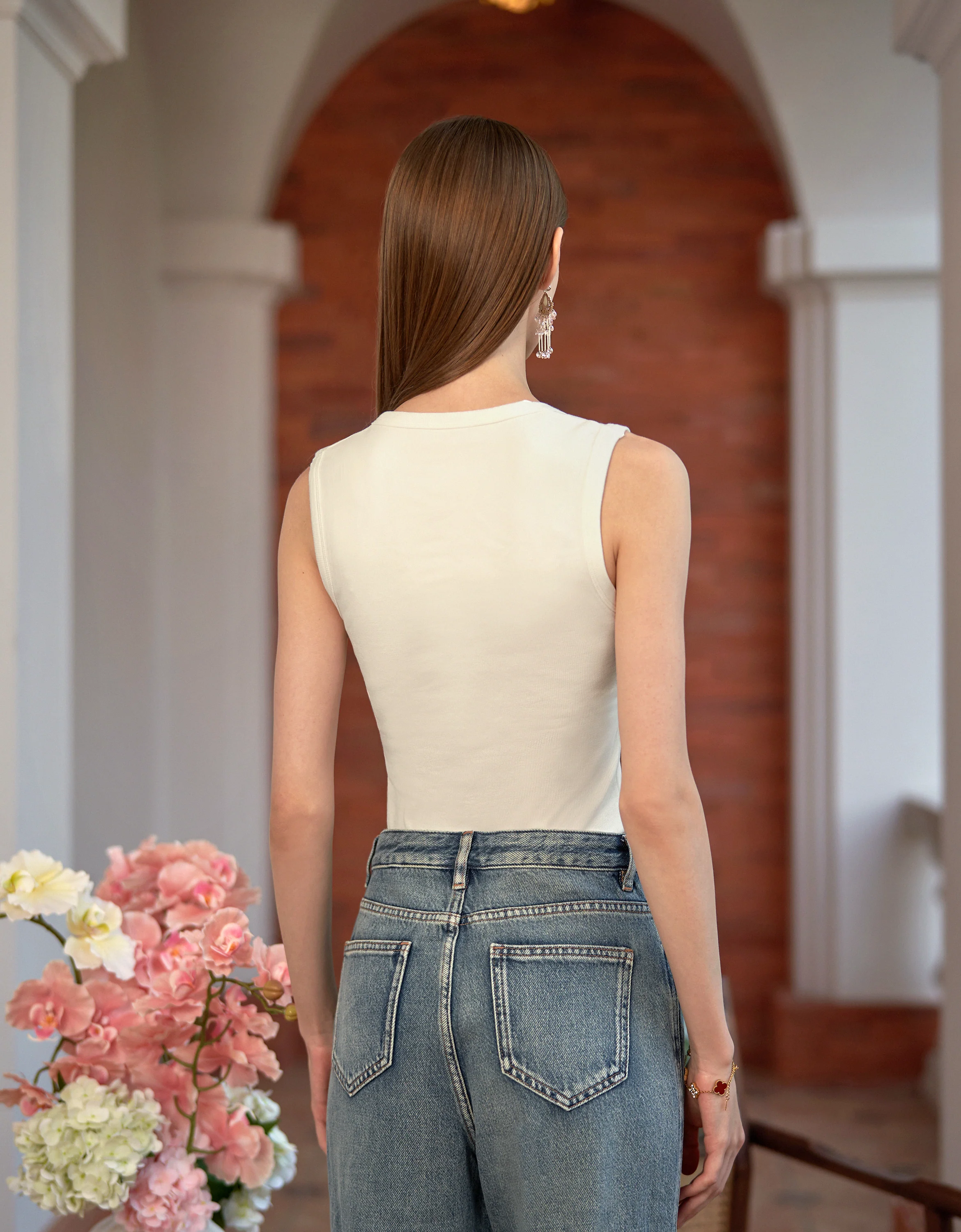 Square Neck Sleeveless Padded Top - Image 3