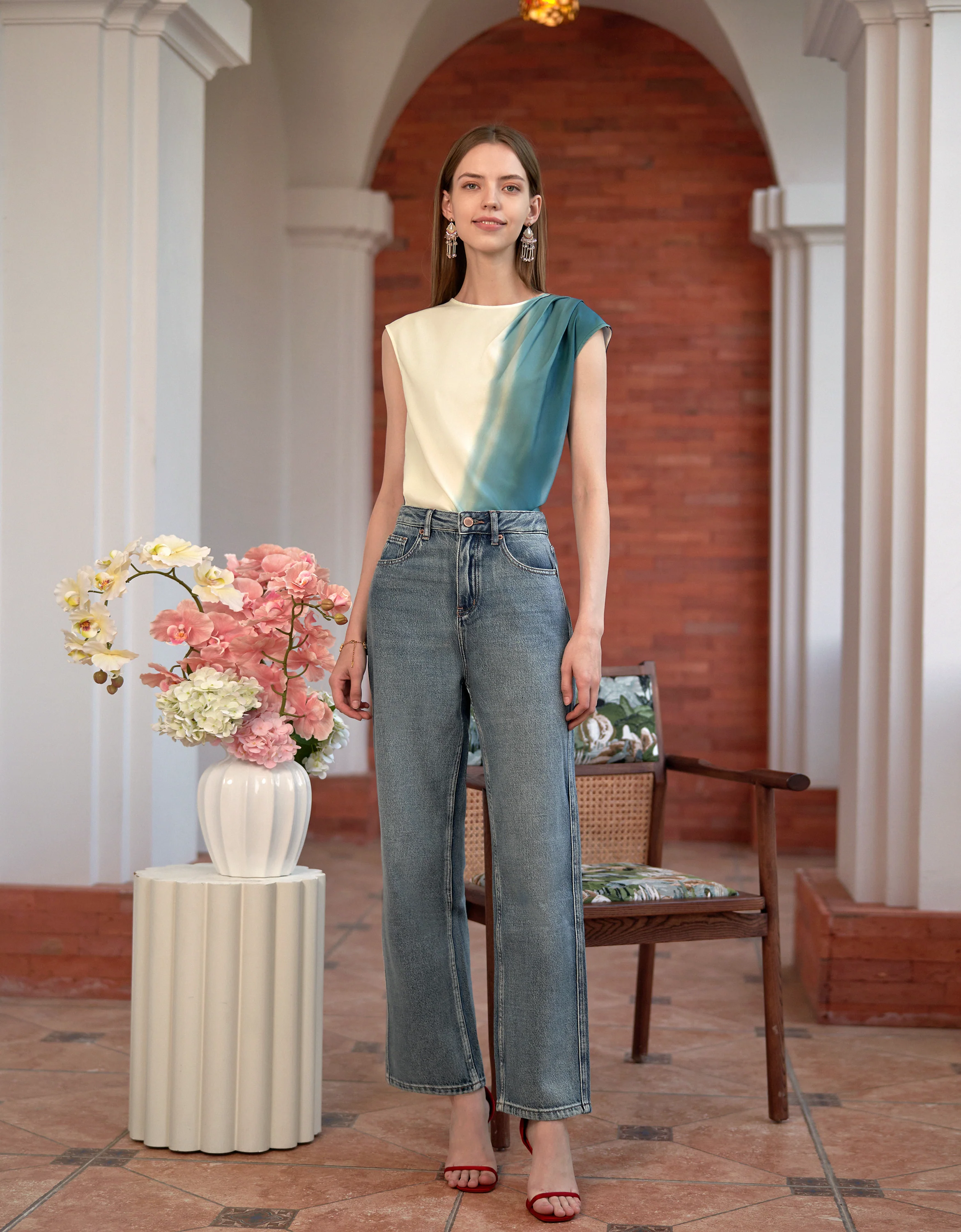 Straight-leg Vintage Denim Jeans - Image 2