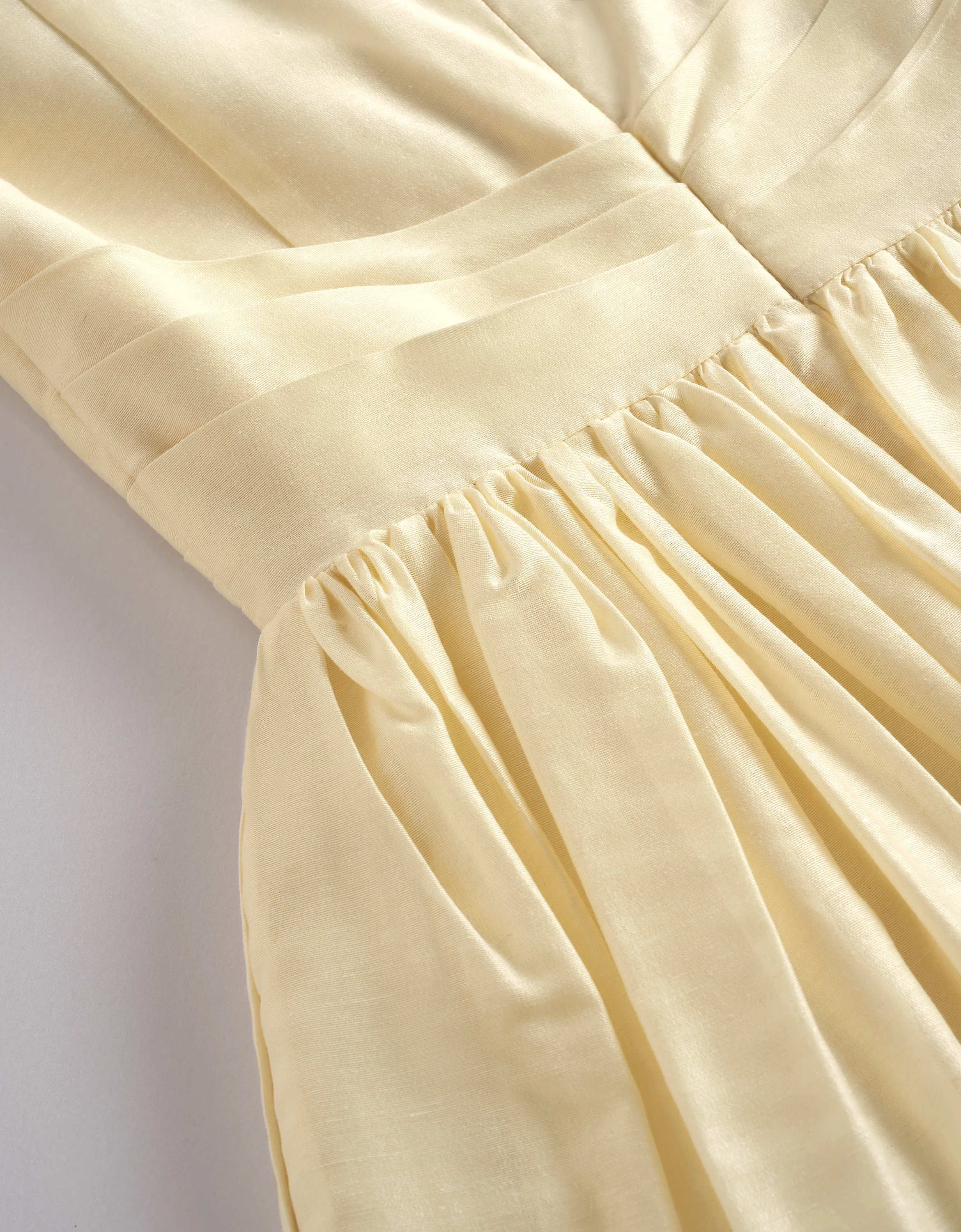 Tencel-linen Wrap Waist V-neck Dress - Image 6