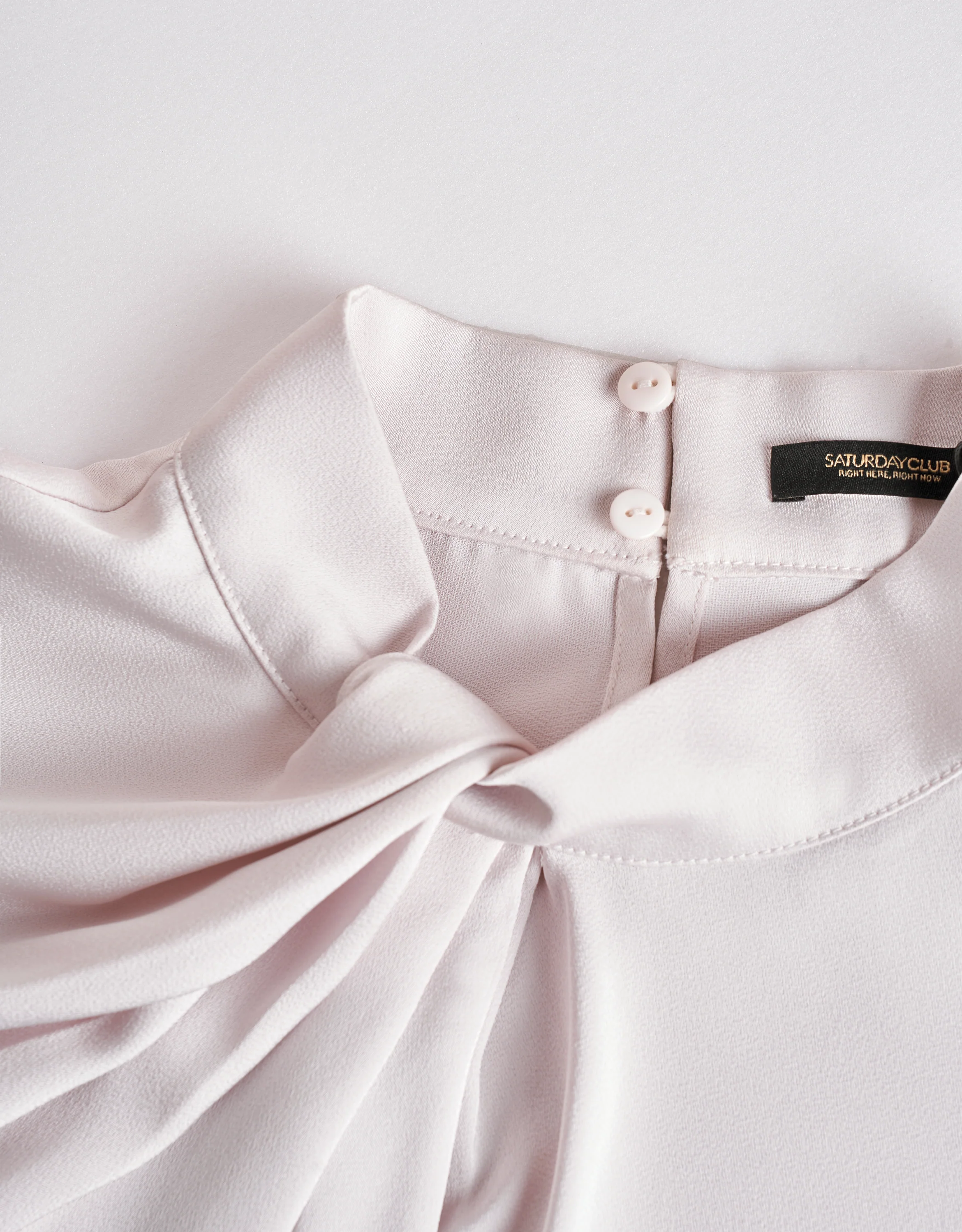 Twisted Neckline Stand Collar Top - Image 12