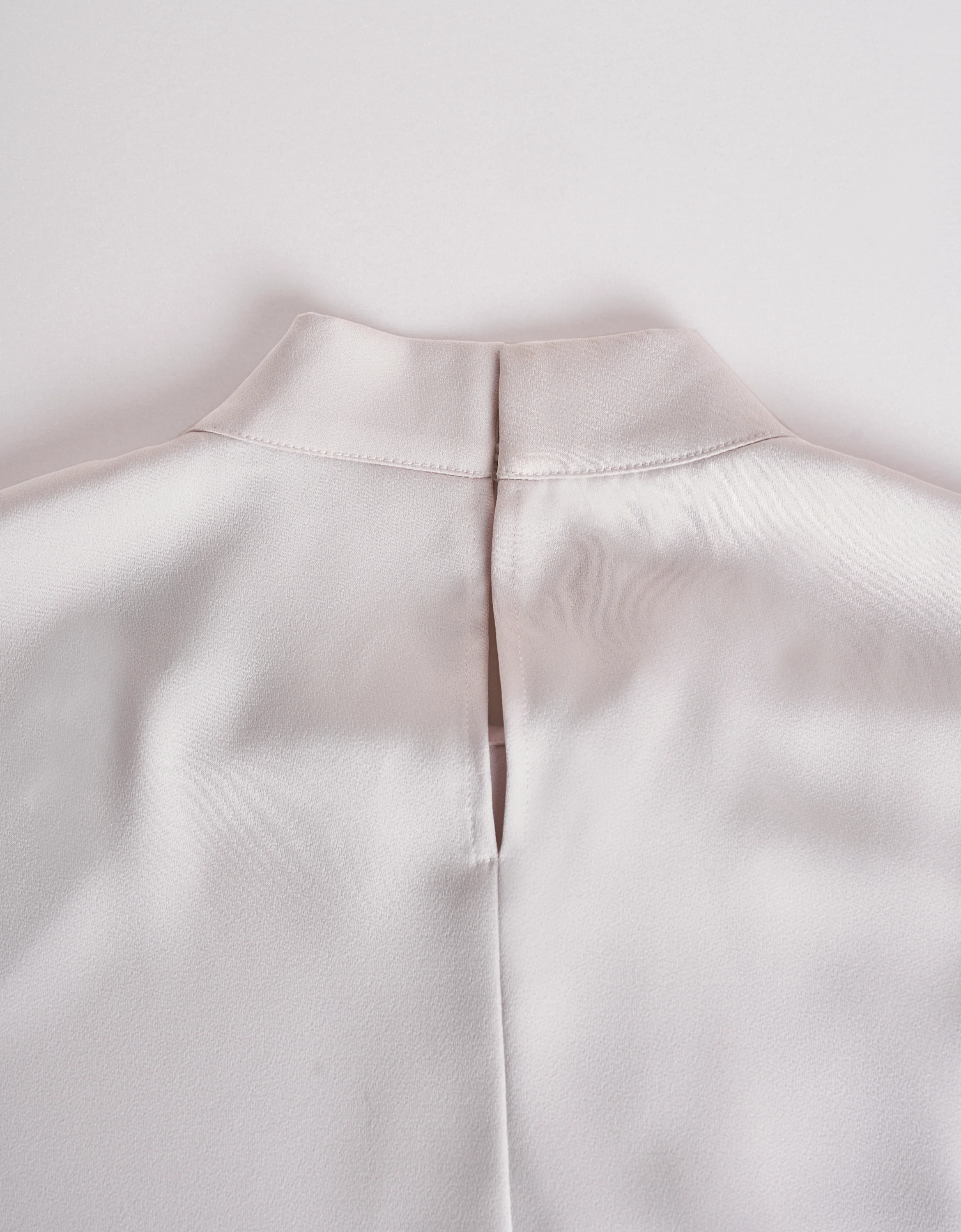 Twisted Neckline Stand Collar Top - Image 13