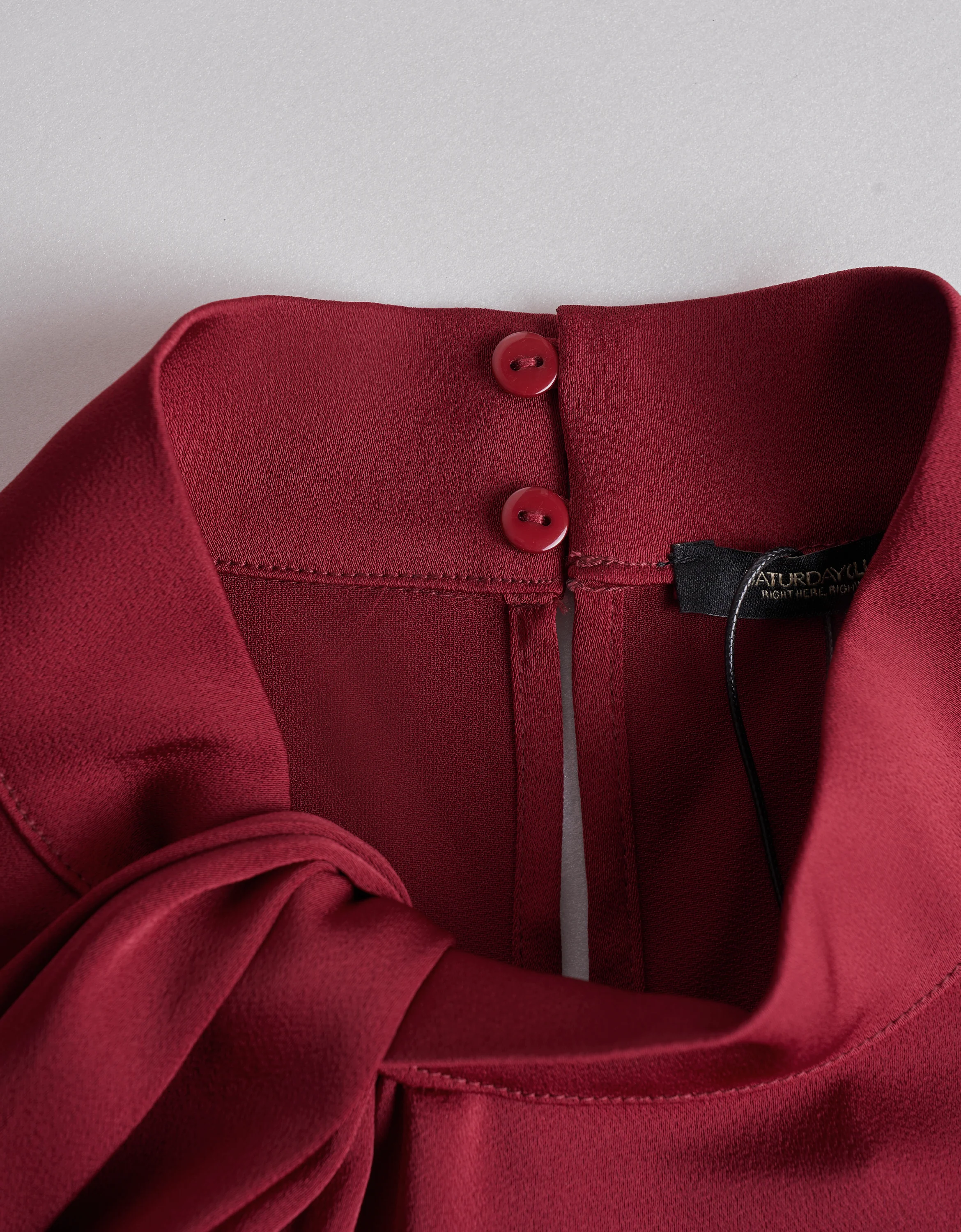 Twisted Neckline Stand Collar Top - Image 20