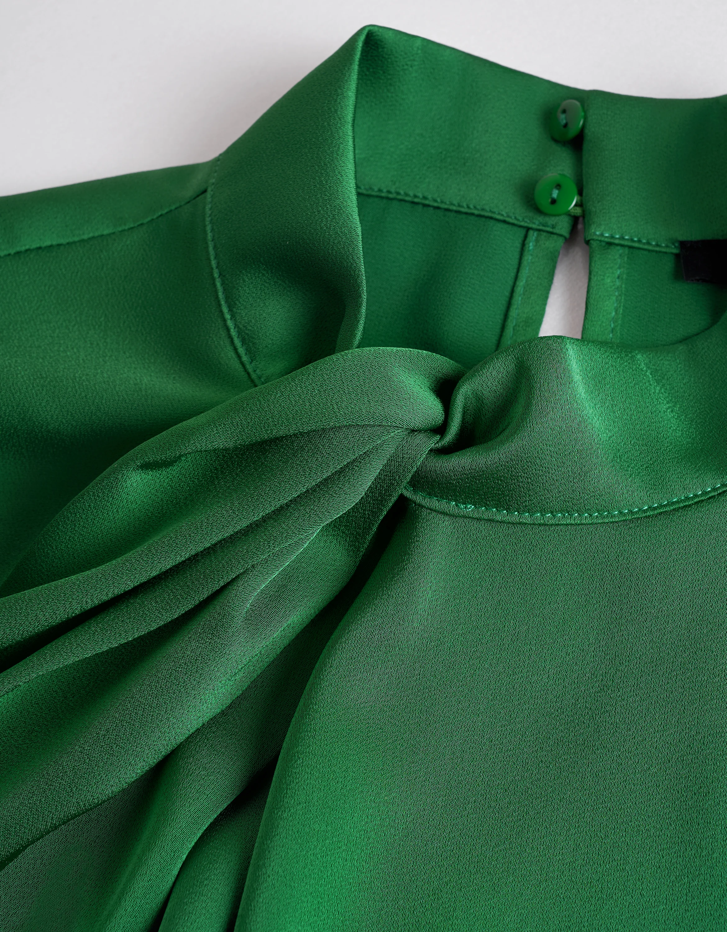 Twisted Neckline Stand Collar Top - Image 26