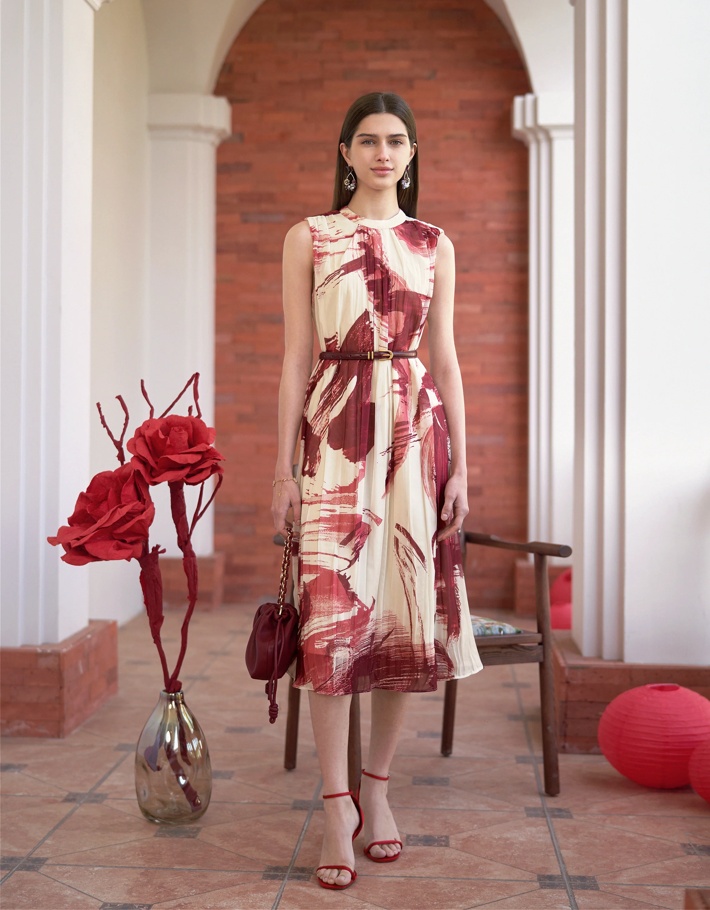 Two-way Art Print Midi Dress - Image 3